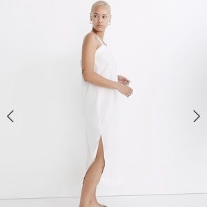 Madewell Linen-Cotton Princess-Seamed Midi Dress